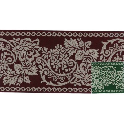 9356-100-2 TAPACOSTURAS JACQUARD 100 MM. POLIESTER 100% VERDE Venta en piezas de 12.50 M