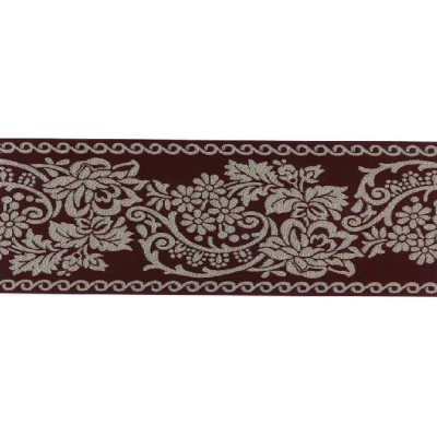 9356-50-1 TAPACOSTURAS JACQUARD 50 MM. POLIESTER 100% GRANATE Venta en piezas de 25.00 M