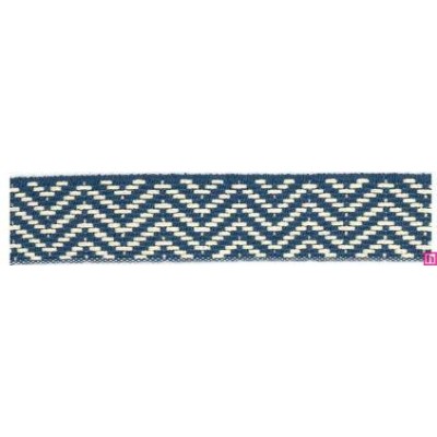 9637-30-305 CINTA JACQUARD 30 MM ADAN  ACRILICO 50%-ALGODON 45%-PA. 5% AZUL Venta en piezas de 12.50 M