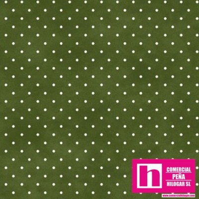 P0017-MAS609-GS PATCH. AMERICANO BEAUTIFUL BASICS-CLASSIC DOT (34) 110 CM. ALGODON 100% HIERBA/BLANCO Venta en piezas...