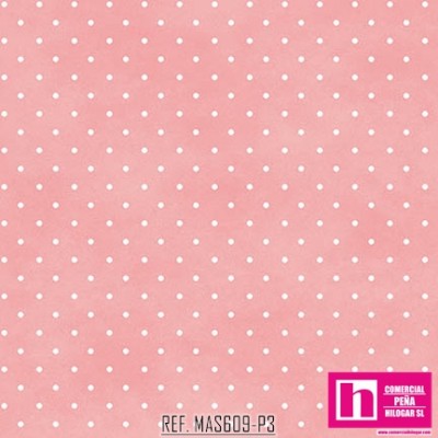 P0017-MAS609-P3 PATCH. AMERICANO BEAUTIFUL BASICS-CLASSIC DOT (19) 110 CM. ALGODON 100% ROSA/BLANCO Venta en piezas...