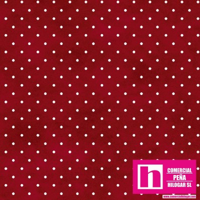 P0017-MAS609-R PATCH. AMERICANO BEAUTIFUL BASICS-CLASSIC DOT (24) 110 CM. ALGODON 100% ROJO/BLANCO Venta en piezas de 7.00 M