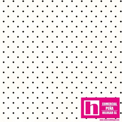 P0017-MAS609-WJ PATCH. AMERICANO BEAUTIFUL BASICS-CLASSIC DOT (01) 110 CM. ALGODON 100% BLANCO/NEGRO Venta en piezas de 7.00 M