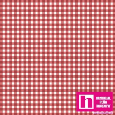 P0017-MAS610-R PATCH. AMERICANO BEAUTIFUL BASICS-CLASSIC CHECK (58) 110 CM. ALGODON 100% COBRE/BLANCO Venta en piezas de 7.00 M