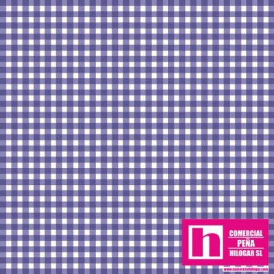 P0017-MAS610-VB2 PATCH. AMERICANO BEAUTIFUL BASICS-CLASSIC CHECK (80) 110 CM. ALGODON 100% LAVANDA/BLANCO Venta en piezas de 7.0