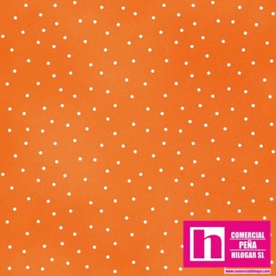 P0017-MAS8119-O2 PATCH. AMERICANO BEAUTIFUL BASICS-SCATTERED DOT (98) 110 CM. ALGODON 100% NARANJA/BLANCO Venta en piezas de 7.0