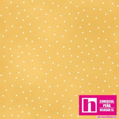 P0017-MAS8119-S3 PATCH. AMERICANO BEAUTIFUL BASICS-SCATTERED DOT (96) 110 CM. ALGODON 100% AMARILLO/BLANCO Venta en piezas de 7.