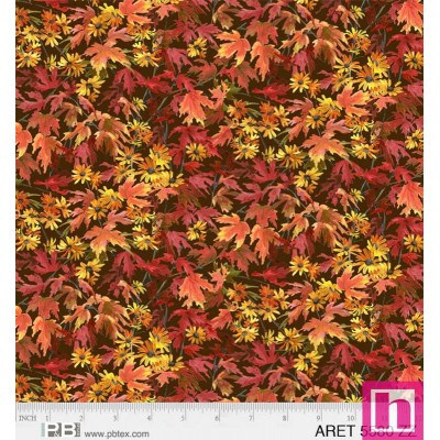 P121-ARET5580ZZ PATCH. AMERICANO AUTUMN RETREAT (04) 110 CM. ALGODON 100% MARRON/TEJA Venta en piezas de 7.00 M