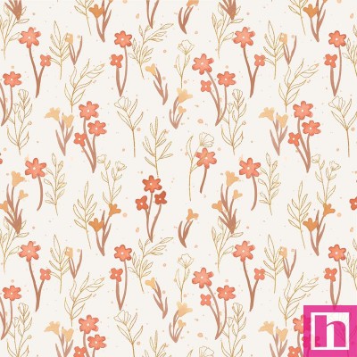 P121-DBLO5214E PATCH. AMERICANO DESERT BLOOMS (02) 110 CM. ALGODON 100% MARFIL METALLIC Venta en piezas de 7.00 M