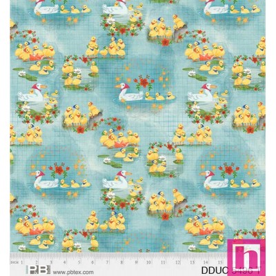 P121-DDUC5496T PATCH. AMERICANO DARLING DUCKLINGS (01) 110 CM. ALGODON 100% AGUA Venta en piezas de 7.00 M