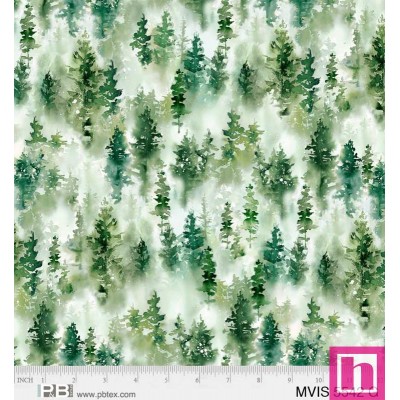 P121-MVIS5542G PATCH. AMERICANO MISTY VISTAS (02) 110 CM. ALGODON 100% VERDE Venta en piezas de 7.00 M