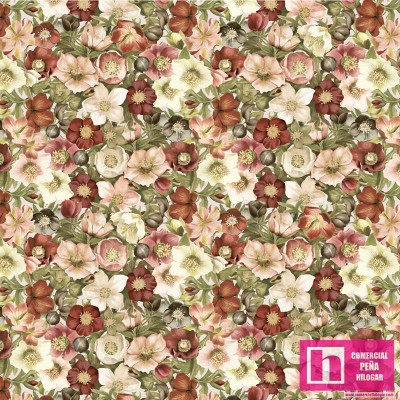 P121-PBOU4961MU PATCH. AMERICANO PETAL BOUQUET (05) 110 CM. ALGODON 100% MULTICOLOR Venta en piezas de 7.00 M