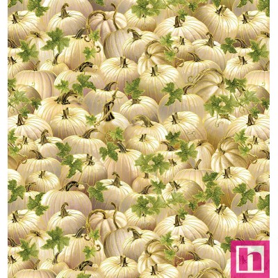 P133-14041M-07 PATCH.AMERICANO HARVEST FESTIVAL (05) 110 CM. ALGODON 100% CREMA/METALIC Venta en piezas de 6.80 M