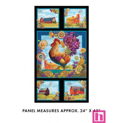 P133-16078-99 PATCH.AMERICANO SOMETHING TO CROW ABOUT (01) PANEL 60X110 CM. ALGODON 100% MULTICOLOR Venta en piezas de 6.80 M