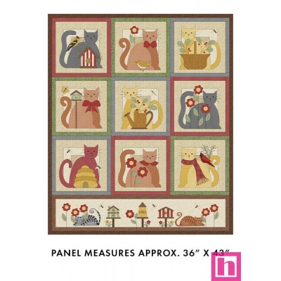 P133-16306-99 PATCH.AMERICANO WOOLY CATS (07) PANEL 90X110 CM. ALGODON 100% MULTI Venta en piezas de 6.80 M