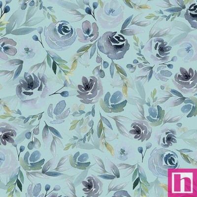 P133-16390-84 PATCH.AMERICANO ENCHANTED FLORALS (06) 110 CM. ALGODON 100% MENTA Venta en piezas de 6.80 M