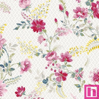 P133-16460-21 PATCH.AMERICANO FRENCH MEADOW (01) 110 CM. ALGODON 100% BLANCO/ROSA Venta en piezas de 6.80 M