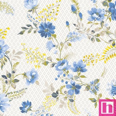 P133-16460-51 PATCH.AMERICANO FRENCH MEADOW (11) 110 CM. ALGODON 100% BLANCO/AZUL Venta en piezas de 6.80 M