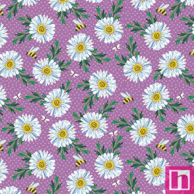 P133-16513-64 PATCH.AMERICANO WILDFLOWER HEART (23) 110 CM. ALGODON 100% PURPURA Venta en piezas de 6.80 M