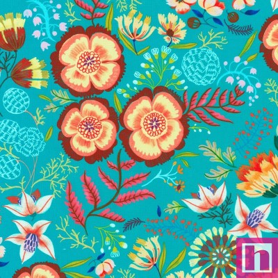 P135-AXJD-22616-81 PATCH. AMERICANO FARAWAY FLORALS (15) 110 CM. ALGODON 100% AGUA Venta en piezas de 7.00 M