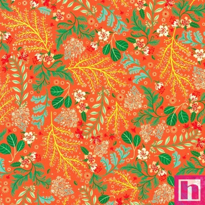 P135-AXJD-22620-147 PATCH. AMERICANO FARAWAY FLORALS (04) 110 CM. ALGODON 100% CORAL Venta en piezas de 7.00 M