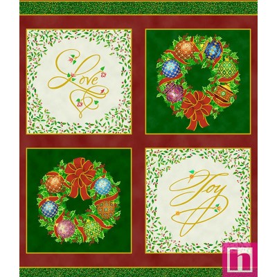 P135-AXUDM-23089-223 PATCH. AMERICANO PARVANEHS JEWELED CHRISTMAS (25) PANEL 90X110 CM. ALGODON 100% MULTI/DORADO Venta en pieza