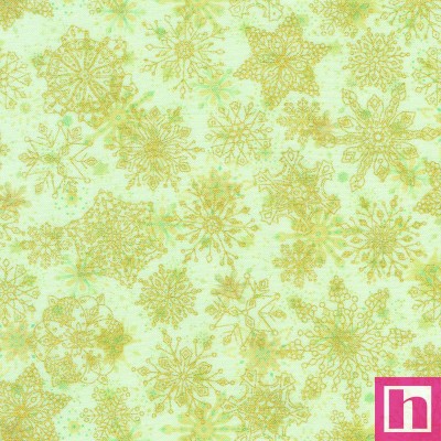 P135-AXUDM-23093-32 PATCH. AMERICANO PARVANEHS JEWELED CHRISTMAS (07) 110 CM. ALGODON 100% MENTA/DORADO Venta en piezas de 7.00 