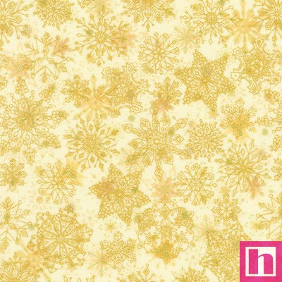 P135-AXUDM-23093-85 PATCH. AMERICANO PARVANEHS JEWELED CHRISTMAS (01) 110 CM. ALGODON 100% VAINILLA/DORADO Venta en piezas de 7.