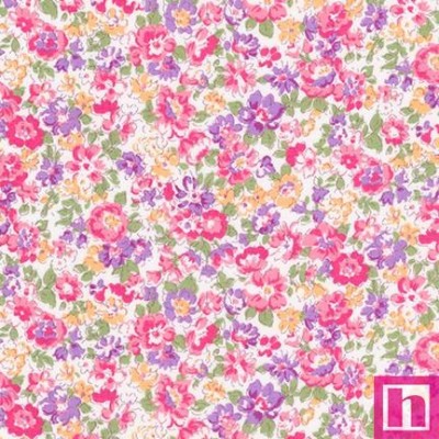 P135-SB-6125D2-2 PATCH. AMERICANO PETITE GARDEN LAWN SEVENBERRY (14) 110 CM. ALGODON 100% BLANCO/ROSA Venta en piezas de 7.00 M