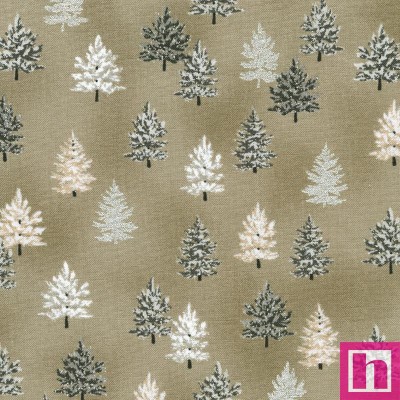 P135-SRKM-21620-160 PATCH. AMERICANO HOLIDAY CHARMS (86) 110 CM. ALGODON 100% TAUPE Venta en piezas de 7.00 M