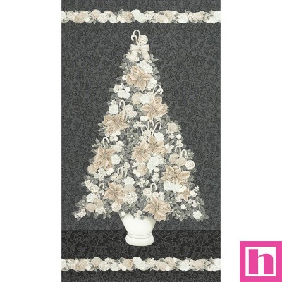 P135-SRKM-22944-305 PATCH. AMERICANO HOLIDAY FLOURISH PEPPERMINT TWIST (63) 60X110 CM. ALGODON 100% MARENGO/LINO/PLATA Venta en 