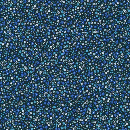 P135-SB-6110D6-8 PATCH. AMERICANO PETIT GARDEN BLUES (04) 110 CM. ALG 100% NEGRO VENTA EN PZAS. DE 7 M APRO