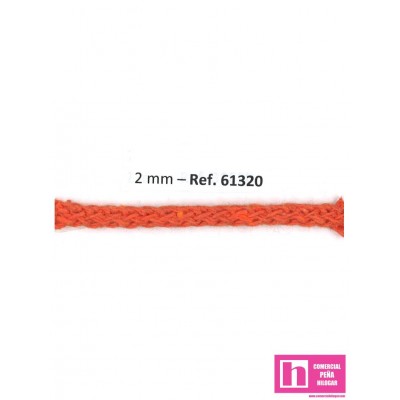 61320 CORDON HERNAN 2 MM. POLIESTER 100% NARANJA Venta en piezas de 100.00 M