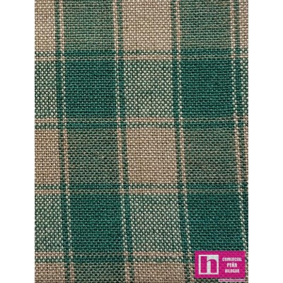 61544 PATCH. AMERICANO TRAMADO WILLSON (12) 110 CM. ALGODON 100% VERDE/CAMEL Venta en piezas de 7.00 M