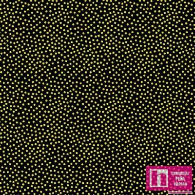 65217 PATCH.AMERICANO GARDEN PINDOT (70) 110 CM. ALGODON 100% NEGRO/ORO METALLIC Venta en piezas de 6.80 M