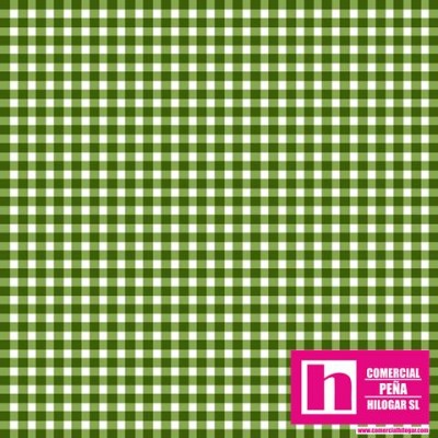 P0017-MAS610-G2 PATCH. AMERICANO BEAUTIFUL BASICS-CLASSIC CHECK (60) 110 CM. ALGODON 100% BOTELLA/BLANCO Venta en piezas de 7.00