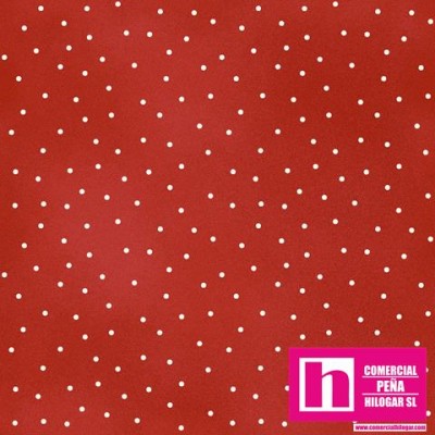 P0017-MAS8119-R5 PATCH. AMERICANO BEAUTIFUL BASICS-SCATTERED DOT (103) 110 CM. ALGODON 100% CARMESI/BLANCO Venta en piezas de 7.