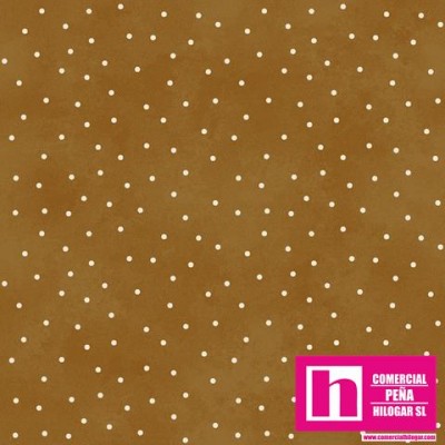 P0017-MAS8119-T PATCH. AMERICANO BEAUTIFUL BASICS-SCATTERED DOT (91) 110 CM. ALGODON 100% MOSTAZA/BLANCO Venta en piezas de 7.00