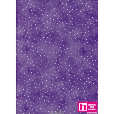 P0017-MAS8119-VE PATCH. AMERICANO BEAUTIFUL BASICS-SCATTERED DOT (116) 110 CM. ALGODON 100% MALVA/BLANCO Venta en piezas de 7.00