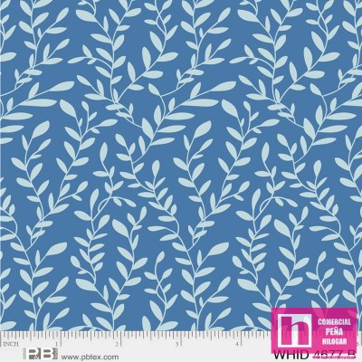 P121-WHID4677B PATCH. AMERICANO WOODLAND HIDEAWAY (14) 110 CM. ALGODON 100% AZUL/CELESTE Venta en piezas de 7.00 M