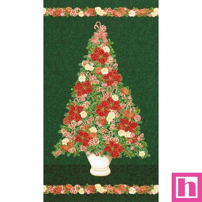 P135-SRKM-22944-274 PATCH. AMERICANO HOLIDAY FLOURISH PEPPERMINT TWIST (43) PANEL 60X110 CM. ALGODON 100% VDE/ROJ/DORADO Venta e