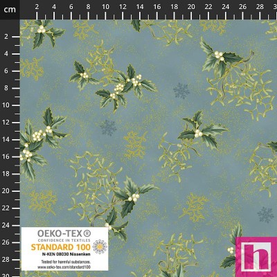 P137-4592-016 PATCH.AMERICANO CHRISTMAS STARS (16) 110 CM. ALGODON 100% AZUL/DORADO Venta en piezas de 6.00 M