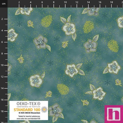 P137-4592-019 PATCH.AMERICANO CHRISTMAS STARS (19) 110 CM. ALGODON 100% AZUL/DORADO Venta en piezas de 6.00 M