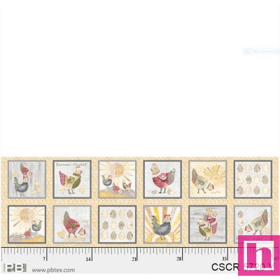 P121-CSCR5720Y PATCH. AMERICANO CHICKEN SCRATCH (01) PANEL 60X110 CM. ALGODON 100% MULTI Venta en piezas de 7.00 M