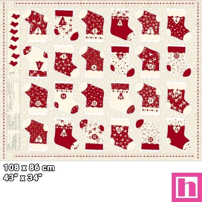 P137-4495-010 PATCH.AMERICANO NORDIC NOEL (01) PANEL 86X110 CM. ALGODON 100% CREMA/MULTI Venta en piezas de 6.00 M