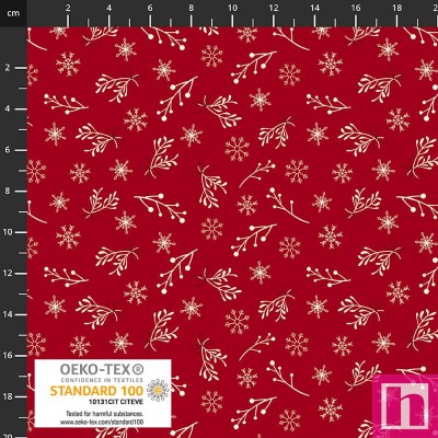 P137-4497-135 PATCH.AMERICANO NORDIC NOEL (11) 110 CM. ALGODON 100% ROJO/BLANCO Venta en piezas de 6.00 M