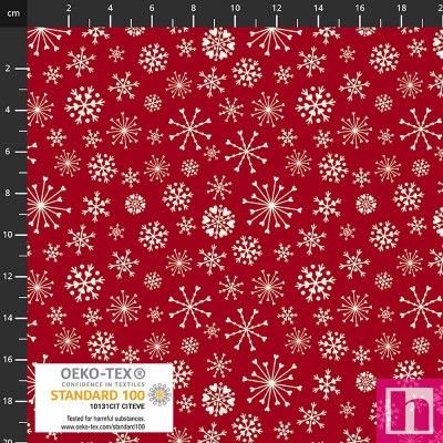 P137-4497-137 PATCH.AMERICANO NORDIC NOEL (04) 110 CM. ALGODON 100% ROJO/BLANCO Venta en piezas de 6.00 M