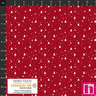 P137-4497-138 PATCH.AMERICANO NORDIC NOEL (06) 110 CM. ALGODON 100% ROJO/BLANCO Venta en piezas de 6.00 M