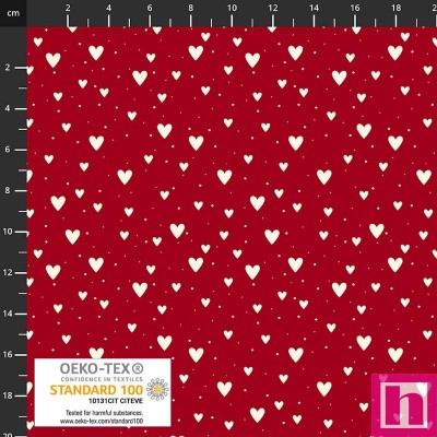 P137-4497-140 PATCH.AMERICANO NORDIC NOEL (12) 110 CM. ALGODON 100% ROJO/BLANCO Venta en piezas de 6.00 M