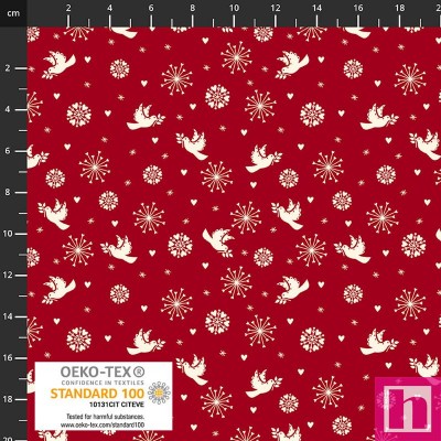 P137-4497-141 PATCH.AMERICANO NORDIC NOEL (09) 110 CM. ALGODON 100% ROJO/BLANCO Venta en piezas de 6.00 M